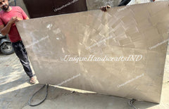 Elegant Selenite Dining Table – Handcrafted Natural Crystal Kitchen Table for Modern Homes Unique Handicrafts IND