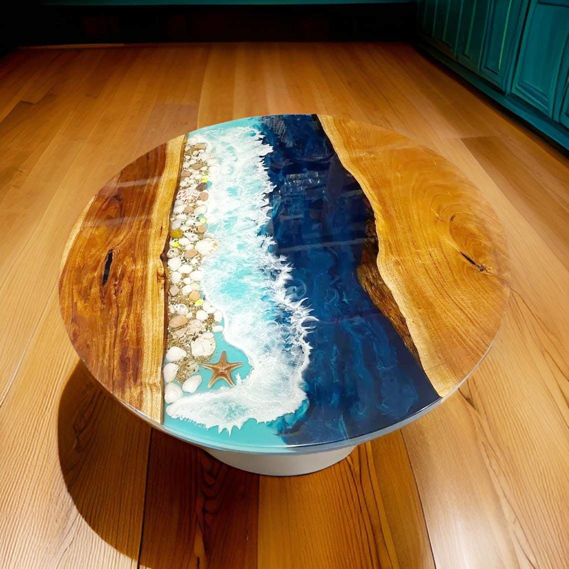 Epoxy Resin Table | Handmade Modern Epoxy Dining Table | Custom Resin Top Furniture | Unique Handcrafted Table Unique Handicrafts IND