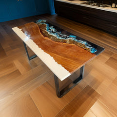 Handcrafted Epoxy Resin Table | Custom Resin Top Table | Epoxy River Table | Handmade Modern Furniture Unique Handicrafts IND