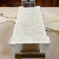 Mother of Pearl Inlay Marble Coffee Table – Luxury Dining Table & Elegant Home Decor Unique Handicrafts IND