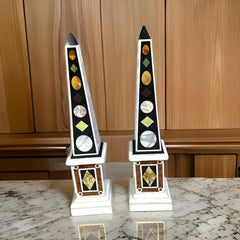 Marble Obelisk Sculpture – Decorative Stone Obelisk, Feng Shui Home Decor Unique Handicrafts IND