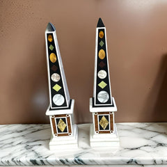 Marble Obelisk Sculpture – Decorative Stone Obelisk, Feng Shui Home Decor Unique Handicrafts IND