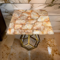 Agate Stone Crystal Table – Modern Coffee, Side, Dining & Accent Table for Home Decor Unique Handicrafts IND