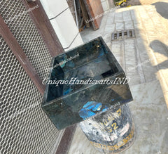 Luxury Labradorite Vessel Sink – Semi-Precious Stone Countertop Sink for Kitchen & Bathroom Decor Unique Handicrafts IND