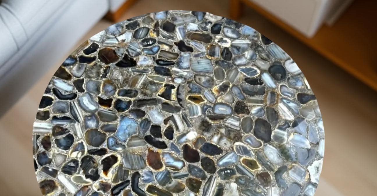 Elegant Stone Coffee Table – Handmade Mid Century Modern Home Decor & Custom Gift Idea Unique Handicrafts IND