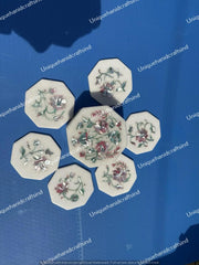Luxury Marble Coaster Set – Handmade Floral Inlay, Mother of Pearl Drink Coasters & Holder Unique Handicrafts IND