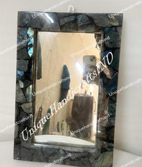 Labradorite Bathroom Mirror / Stunning Rectangle Wall Hanging Gemstone Mirror Home Decor Gift For Her Unique Handicrafts IND
