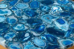 Blue Agate Coffee Table – Luxury Crystal Stone Accent Table for Elegant Interiors Unique Handicrafts IND
