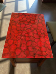 Red Agate Center Dining Table – Handmade Gemstone Stone Art Furniture – Unique Home Decor Unique Handicrafts IND