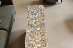 Unique Brown Agate Side Table – Natural Stone Sofa Table or Coffee Table for Living Room – Handcrafted Decor Unique Handicrafts IND