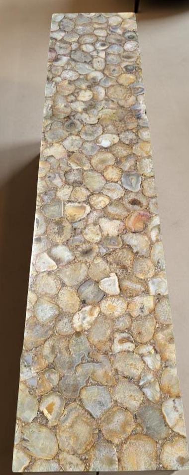 Unique Brown Agate Side Table – Natural Stone Sofa Table or Coffee Table for Living Room – Handcrafted Decor Unique Handicrafts IND