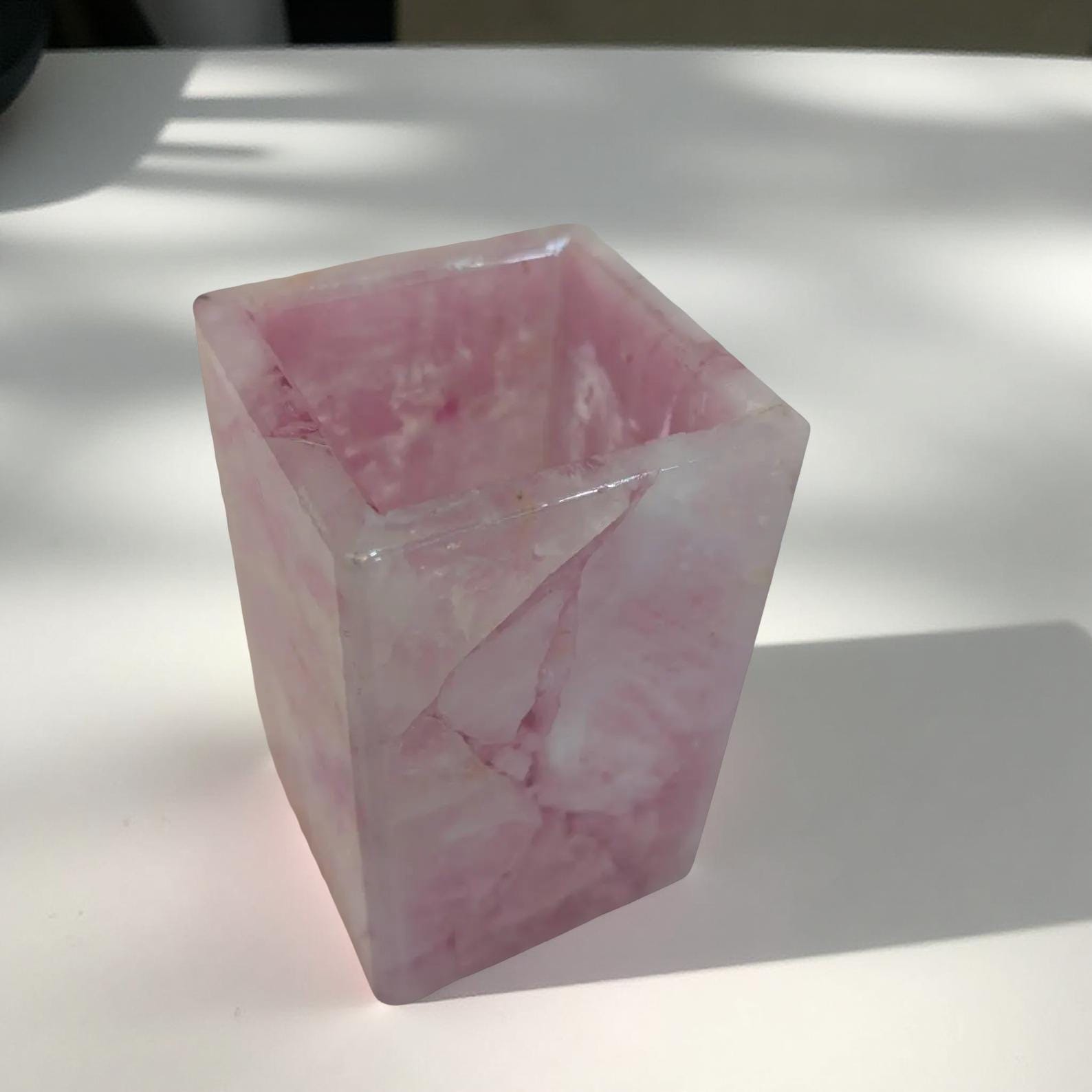 Rose Quartz Bathroom Set, Elegant Bathroom Accessories, Agate Soap Pump, Stone Soap Dispenser, Luxury Vanity Set, Crystal Decor Unique Handicrafts IND