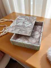 Mother’s Day Gift – Handmade Rose Quartz Jewelry Box, Elegant Crystal Keepsake for Her Unique Handicrafts IND