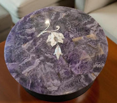 Luxury Amethyst Gemstone Table Top – Semi-Precious Stone for Home/Office Decor Unique Handicrafts IND
