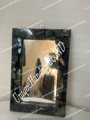 Labradorite Bathroom Mirror / Stunning Rectangle Wall Hanging Gemstone Mirror Home Decor Gift For Her Unique Handicrafts IND