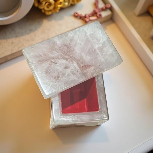Personalized Rose Quartz Jewelry Box – Handmade Trinket Box – Keepsake Gift for Her – Crystal Jewelry Organizer – Gift for Women Unique Handicrafts IND