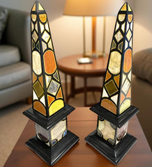 Black Marble Obelisks – Marble Obelisk Set, Stone Obelisk Decor, Black Stone Sculptures for Living Room & Home Display Unique Handicrafts IND