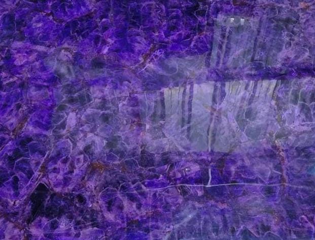 Amethyst Crystal Coffee Table | Purple Gemstone Furniture for Living Room | Handmade Stone Table | Luxury Home Decor Accent Piece Unique Handicrafts IND