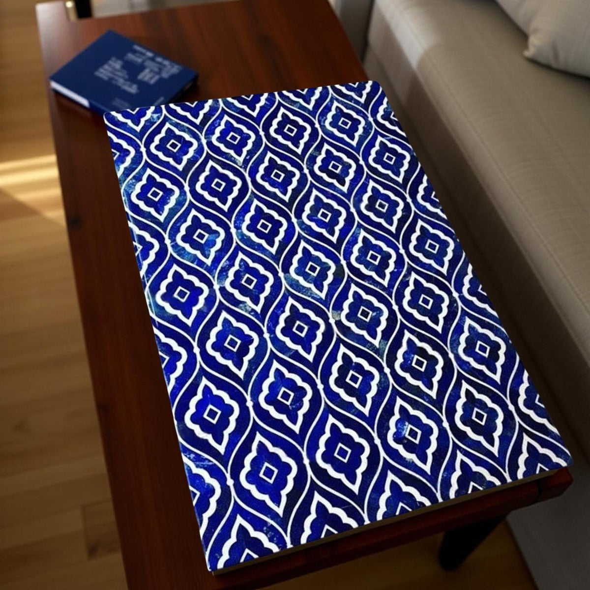 Handmade Lapis Lazuli Marble Table Top | Blue Stone Dining, Kitchen Counter, Office Conference Decor Unique Handicrafts IND