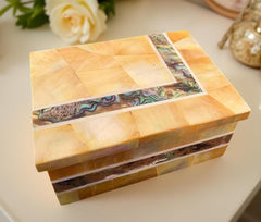 Personalized Mother of Pearl Jewelry Box – Custom Engraved Keepsake Organizer – Wedding Gift for Bride – Mother’s Day Gift for Mom Unique Handicrafts IND