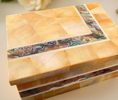 Personalized Mother of Pearl Jewelry Box – Custom Engraved Keepsake Organizer – Wedding Gift for Bride – Mother’s Day Gift for Mom Unique Handicrafts IND