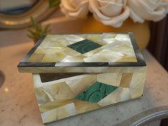Mother of Pearl Jewelry Box | Handmade Keepsake Box | Luxury Collectible Gift for Loved One | Elegant Trinket Storage Box Unique Handicrafts IND