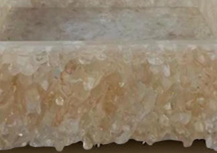 Custom Quartz Sink with Integrated Countertop – Bathroom Vanity Top, Vessel Sink, Quartz Vanity – Made to Order Bathroom Decor Unique Handicrafts IND