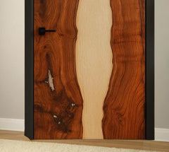 Handmade Epoxy Barn Door – Live Edge Resin River Door | Wall-Mounted Sliding Door | Custom Rustic Barn Style Door | Modern Hanging Door Unique Handicrafts IND