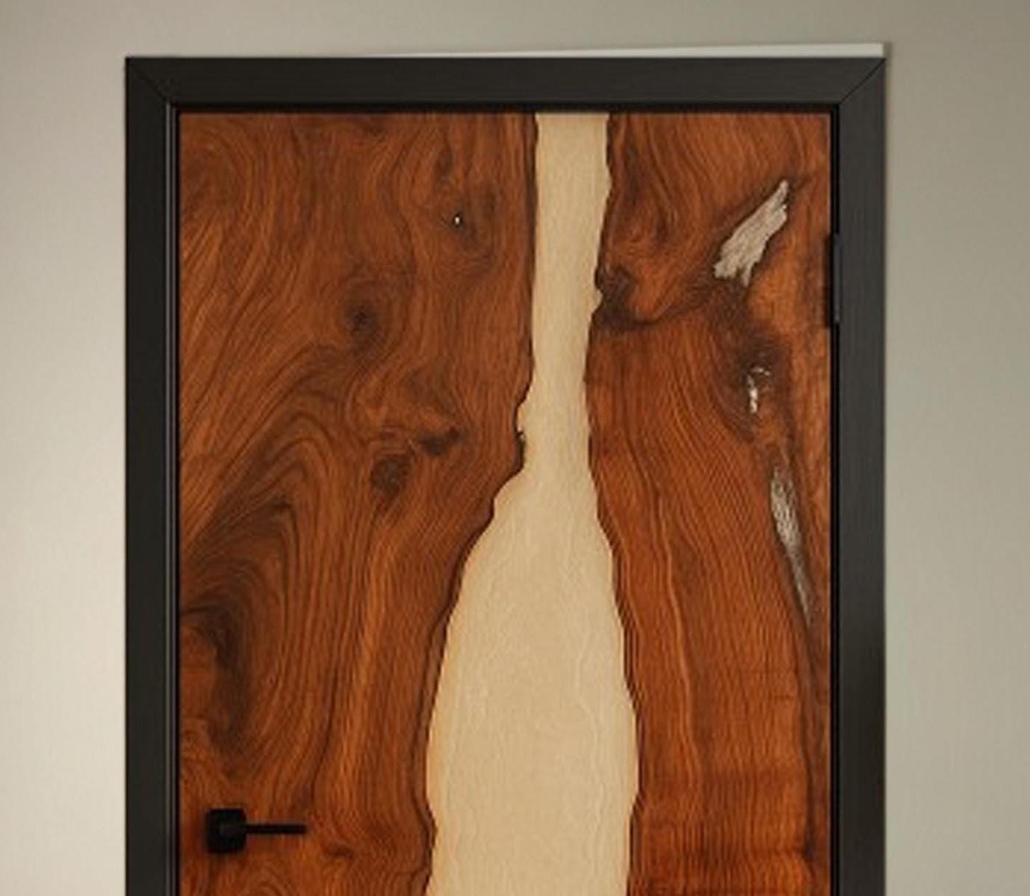 Handmade Epoxy Barn Door – Live Edge Resin River Door | Wall-Mounted Sliding Door | Custom Rustic Barn Style Door | Modern Hanging Door Unique Handicrafts IND