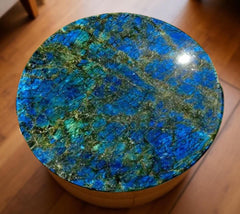 Crystal Labradorite Stone Coffee Table | Handmade Gemstone End Table Home Decor Unique Handicrafts IND