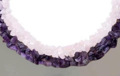 Amethyst & White Quartz Crystal Wall Mirror – Purple Gemstone Hanging Accent – Decorative Glass Wall Decor for Home or Office Unique Handicrafts IND
