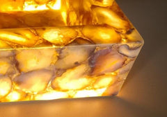 Rectangle Natural Agate Wash Basin Vessel Sink | Healing Crystal Bathroom Vanity Top | Modern Luxury Kitchen Countertop Stone Sink Unique Handicrafts IND