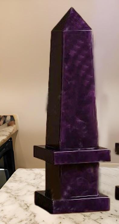 Unique Natural Purple Amethyst Obelisks Set, Handmade Crystal Decor, Healing Stone Gift for Her, Home & Office Decoration Unique Handicrafts IND